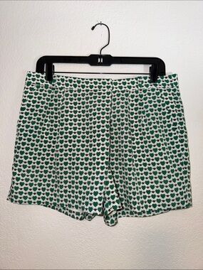 J. Crew Green Heart Print Women's Shorts
